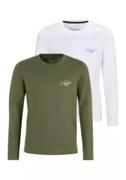 Детская рубашка с длинными рукавами Jack & Jones "JJ FERRIS TEE LS CREW NECK" Jack & Jones Junior, цвет Kombu Green