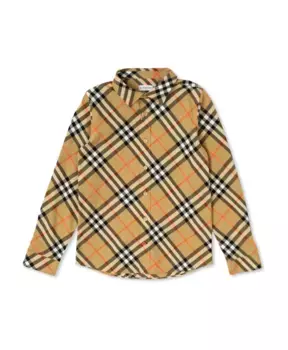Детская рубашка в клетку Burberry, бежевый