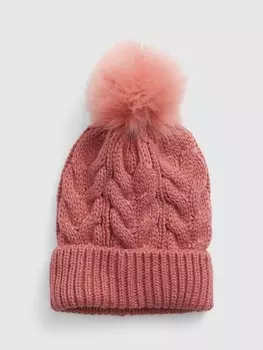 Детская шапка с помпоном. Gap, розовый