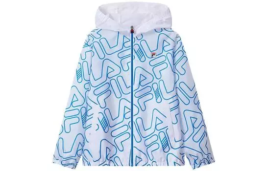 Ветровка FILA, голубой/белый