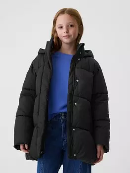 Детская стеганая непромокаемая куртка Gap, черный