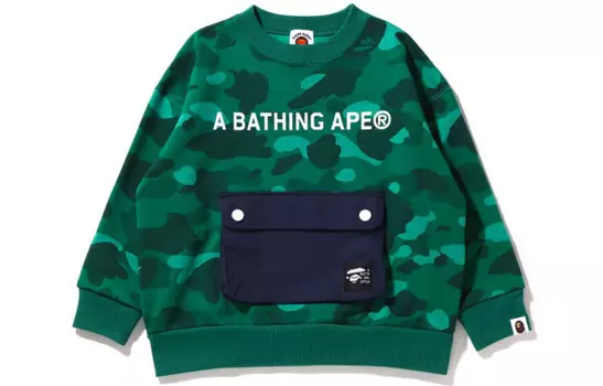 Детская толстовка A Bathing Ape, зеленый