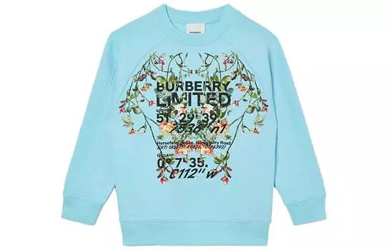Детская толстовка Burberry, цвет Blue