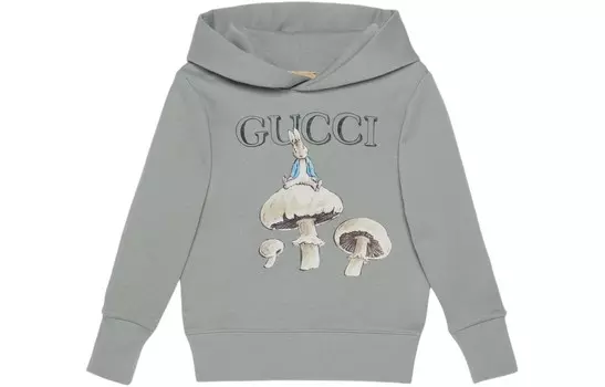 Толстовка детская Gucci с рисунком, зеленый