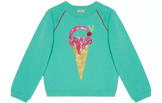 Детская толстовка Gucci, зеленый