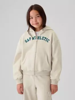 Детская толстовка на молнии Gap, бежевый