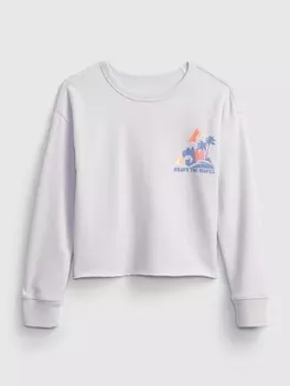 Детская толстовка с рисунком Gap, белый