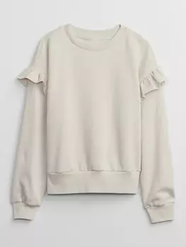 Детская толстовка с рюшами Gap, бежевый