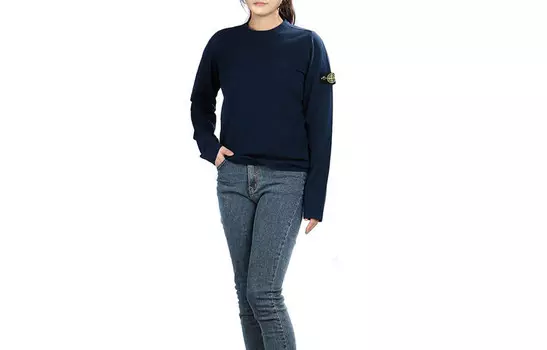 Детская толстовка Stone Island, темно-синий