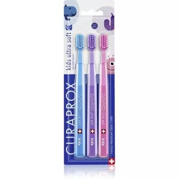 Детская ультрамягкая зубная щетка Curaprox 5500 — 3 шт.