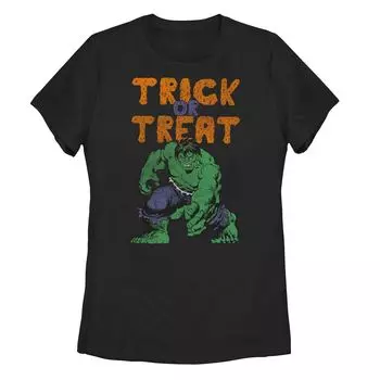 Детская винтажная футболка с портретом Marvel Hulk "Trick Or Treat" Licensed Character