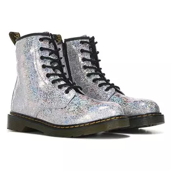 Детские армейские ботинки 1460 Big Kid Dr. Martens, серебряный