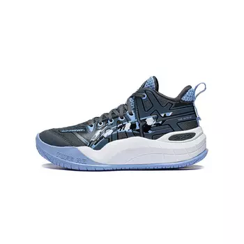 Детские баскетбольные кроссовки GS Mid-top Thunderstorm серые/черные Lining Young, темно-серый