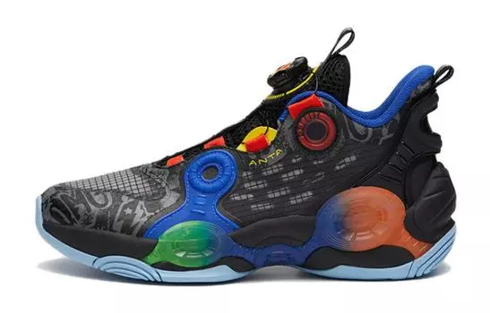 Детские баскетбольные кроссовки GS Mid-top черные/серые/оранжевые Anta Kids