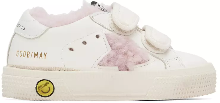 Детские белые кроссовки May School Golden Goose
