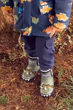 Детские ботильоны JoJo Maman Bb на уютной подкладке Jojo Maman Bb, хаки
