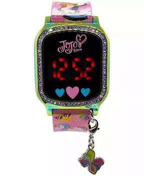 Детские часы Jojo Siwa с сенсорным экраном, розовый силиконовый ремешок, 36x33 мм Accutime, розовый