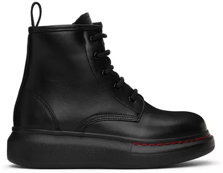 Детские черные ботинки на шнуровке Alexander McQueen