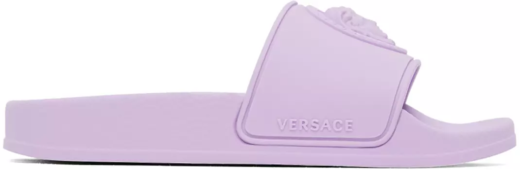 Детские фиолетовые шлепанцы 'La Medusa' Versace