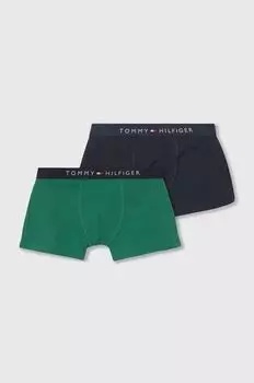 Детские хлопковые шорты-боксеры, 2 пары Tommy Hilfiger, зеленый