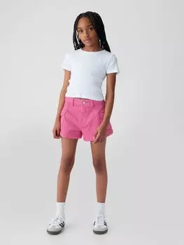 Детские хлопковые шорты Gap, розовый