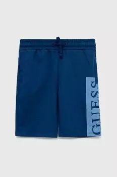Детские хлопковые шорты Guess, синий