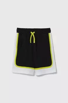 Детские хлопковые шорты United Colors of Benetton, черный