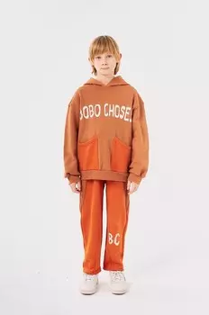 Детские хлопковые спортивные штаны Bobo Choses, оранжевый