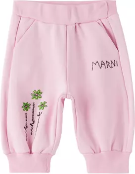 Детские хлопковые спортивные штаны Marni