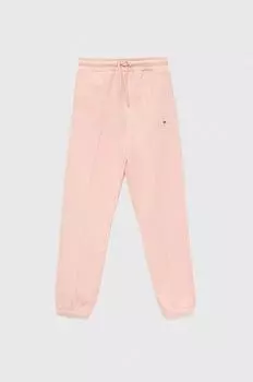 Детские хлопковые спортивные штаны Tommy Hilfiger, розовый