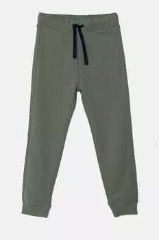 Детские хлопковые спортивные штаны United Colors of Benetton, зеленый
