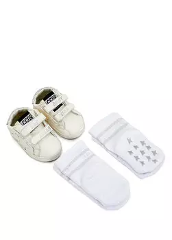 Детские кожаные кроссовки унисекс silver star Golden Goose