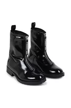 Детские кожаные сапоги Karl Lagerfeld, черный