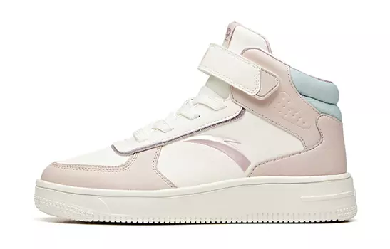 Детские кроссовки для скейтбординга GS High-top Lotus Ash/ivory White/bean Green Anta Kids