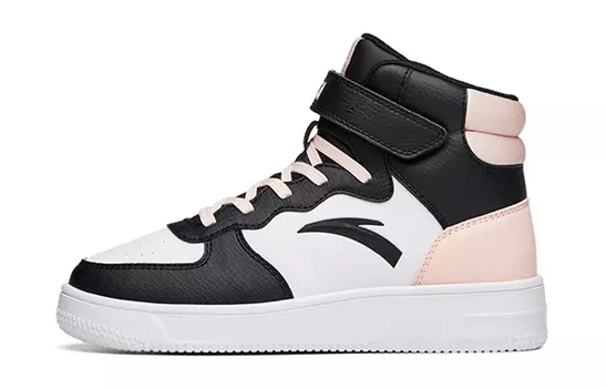 Детские кроссовки для скейтбординга GS High-top Black / Baby Powder / Anta White Anta Kids