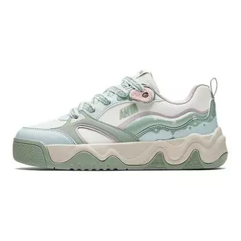 Детские кроссовки для скейтбординга GS Low-top Ivory White / Ice Crystal Green / Misty Moon Blue Anta Kids