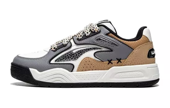 Детские кроссовки для скейтбординга GS Low-top Cloud White/Frost Gray/Deer Brown Lining Young, черный