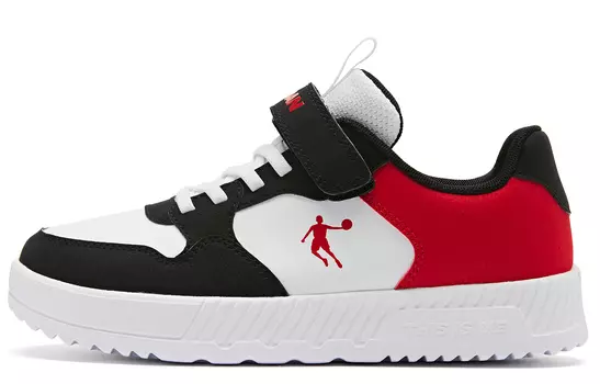 Детские кроссовки для скейтбординга GS Low-top White / Tomato Red Qiaodan, белый