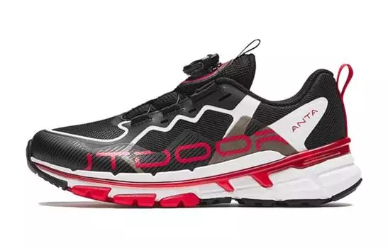 Детские кроссовки GS Low-top Black/ANTA White/hot Red Anta Kids, черный/белый/красный