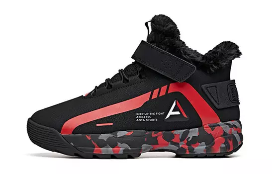 Детские кроссовки GS Low-top Black/University Red Anta Kids