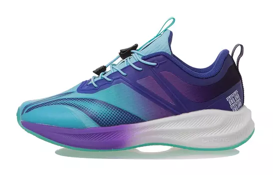 Детские кроссовки GS Low-top Glow Blue/темно-фиолетово-голубые Lining Young