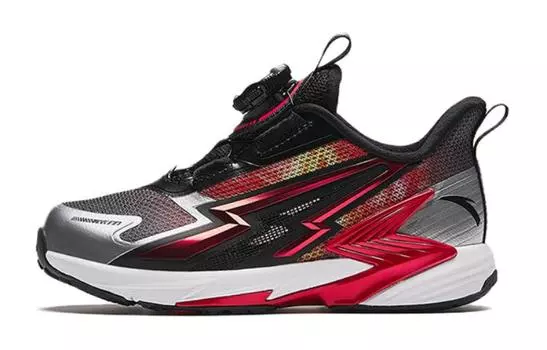 Детские кроссовки Kids Low-top Black/Silver/Hot Red Anta Kids, черный