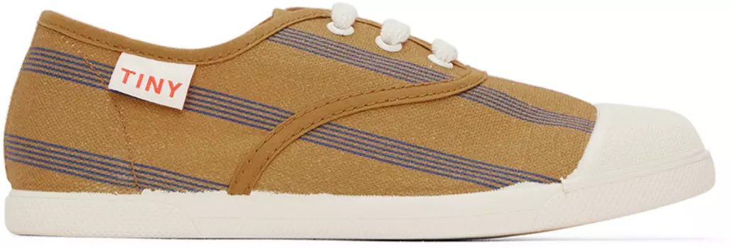 Детские кроссовки Tan & Blue Lines TINYCOTTONS