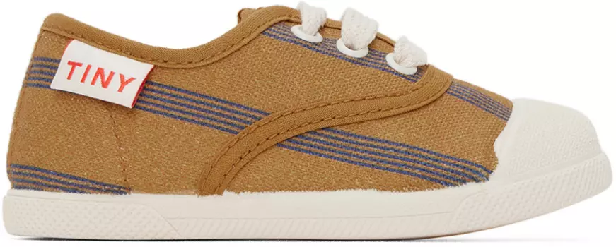 Детские кроссовки Tan & Blue Lines TINYCOTTONS