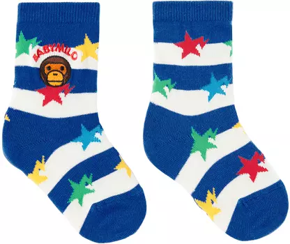 Детские носки BAPE Kids с синим обручем Milo Sta