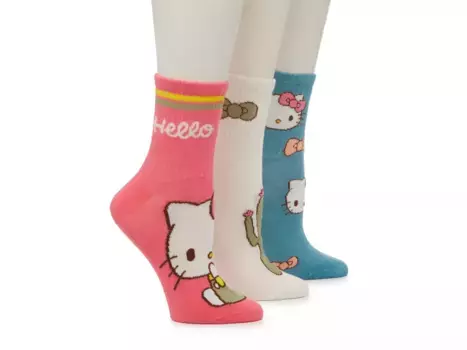 Детские носки High Point Design Hello Kitty Crew - 3 шт., розовые/белые/голубые