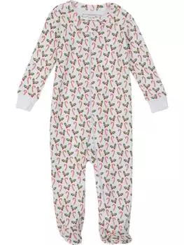 Детские носки Parker Zipper Footies в цвете Candy Canes & Holly lila + hayes