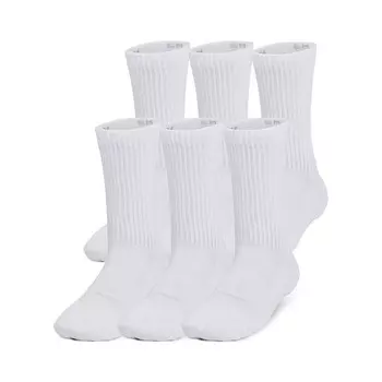 Детские носки UA Performance Tech Crew Under Armour, 6 шт., цвет White Black