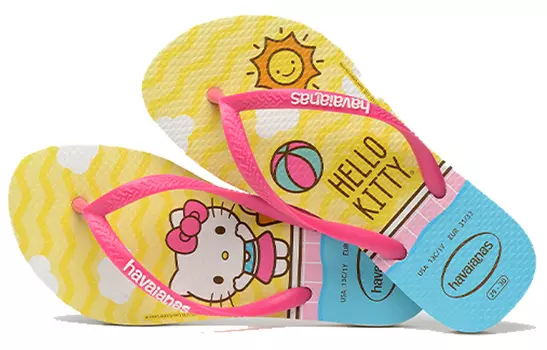 Детские шлепанцы детские Синие/желтые Havaianas