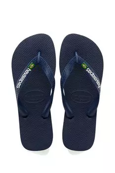 Детские шлепанцы с логотипом Бразилии Havaianas, синий